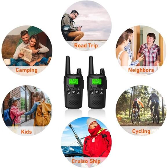 Long Range Walkie Talkies with 22 FRS Channels, Adults with Lamp, VOX, LCD - Picture 7 of 8